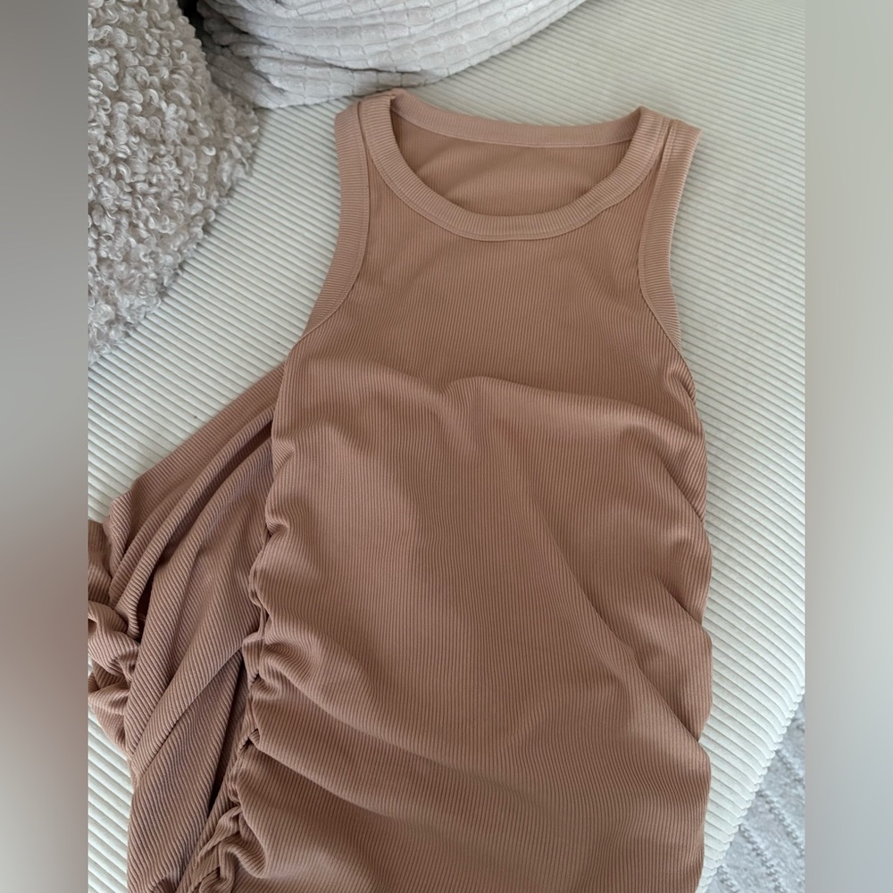 Khaki Dress + Necklace Bundle